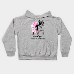 French bulldog-ballerina Kids Hoodie